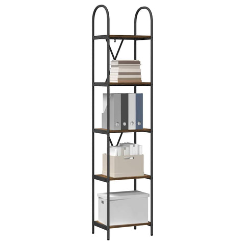 vidaXL Bookshelf Smoked oak 40 x 30 x 183 cm Engineered wood