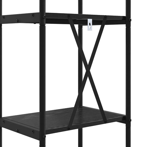 vidaXL Bookshelf Black oak 40 x 30 x 146 cm Engineered wood