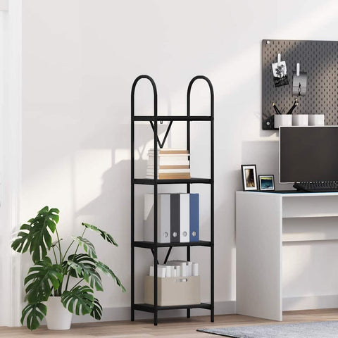 vidaXL Bookshelf Black oak 40 x 30 x 146 cm Engineered wood