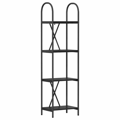 vidaXL Bookshelf Black oak 40 x 30 x 146 cm Engineered wood