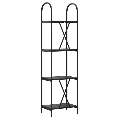 vidaXL Bookshelf Black oak 40 x 30 x 146 cm Engineered wood