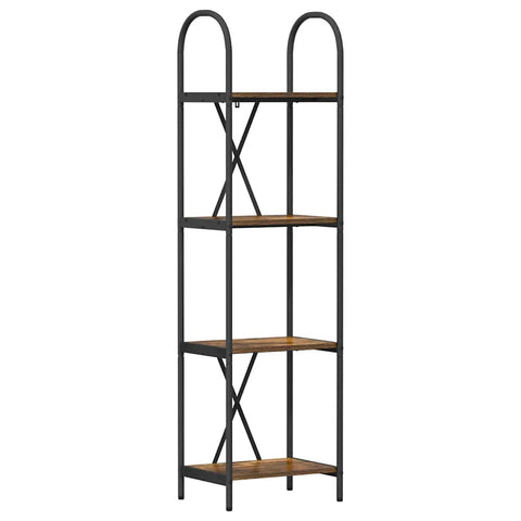 vidaXL Bookshelf Smoked oak 40 x 30 x 146 cm Engineered wood