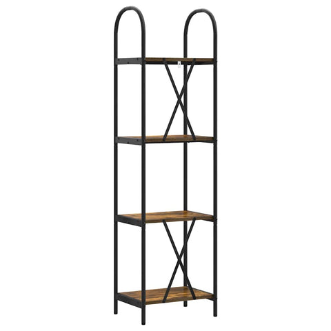 vidaXL Bookshelf Smoked oak 40 x 30 x 146 cm Engineered wood