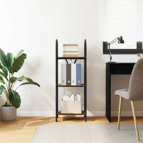 vidaXL Bookshelf Smoked oak 40 x 30 x 109 cm Engineered wood