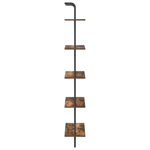 vidaXL Bookshelf Smoked oak 60 x 24 x 168 cm Engineered wood