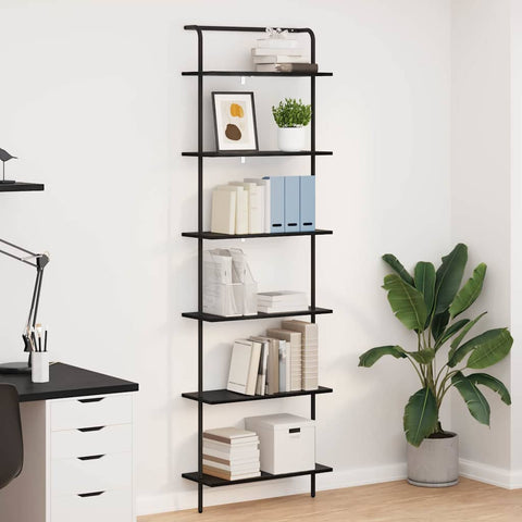 vidaXL Bookshelf Black oak 60 x 24 x 203 cm Engineered wood