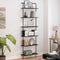 vidaXL Bookshelf Black oak 60 x 24 x 203 cm Engineered wood
