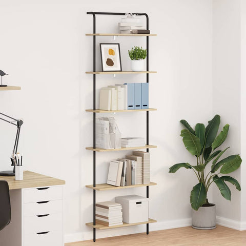 vidaXL Bookshelf Sonoma oak 60 x 24 x 203 cm Engineered wood