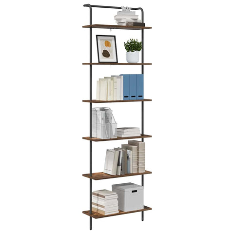 vidaXL Bookshelf Smoked oak 60 x 24 x 203 cm Engineered wood