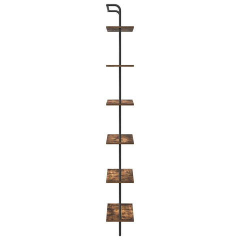 vidaXL Bookshelf Smoked oak 60 x 24 x 203 cm Engineered wood