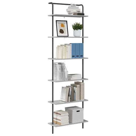 vidaXL Bookshelf Grey sonoma 60 x 24 x 203 cm Engineered wood