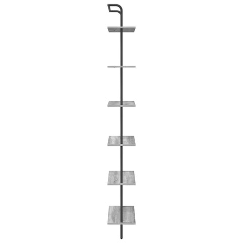 vidaXL Bookshelf Grey sonoma 60 x 24 x 203 cm Engineered wood