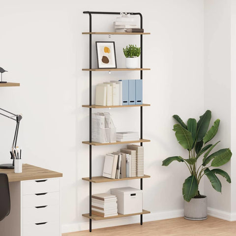 vidaXL Bookshelf Artisan oak 60 x 24 x 203 cm Engineered wood