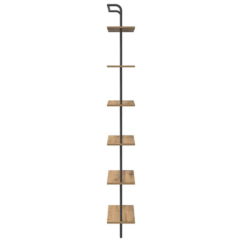 vidaXL Bookshelf Artisan oak 60 x 24 x 203 cm Engineered wood