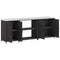 vidaXL with Shelf Other with Storage with Door 3 pcs Black Cold-rolled steel