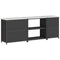 vidaXL with Shelf Other with Storage with Door 3 pcs Black Cold-rolled steel