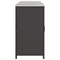 vidaXL with Shelf Other with Storage with Door 3 pcs Black Cold-rolled steel