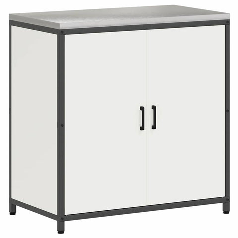 vidaXL with Shelf Other with Storage with Door 3 pcs White Cold-rolled steel