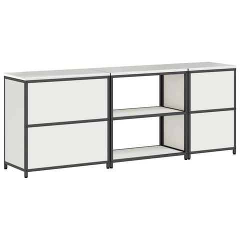 vidaXL with Shelf Other with Storage with Door 3 pcs White Cold-rolled steel