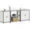 vidaXL with Shelf Other with Storage with Door 3 pcs White Cold-rolled steel