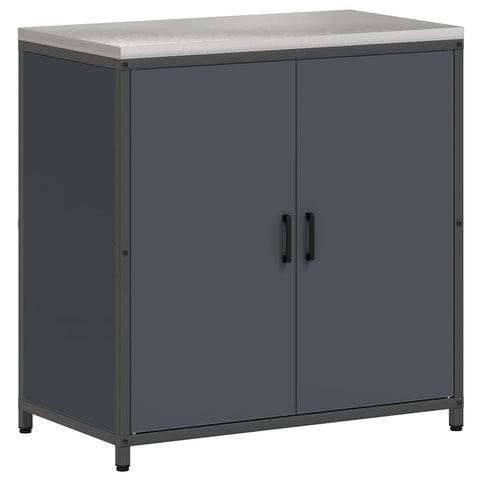 vidaXL with Shelf Other with Storage with Door 3 pcs Anthracite Cold-rolled steel