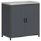 vidaXL with Shelf Other with Storage with Door 3 pcs Anthracite Cold-rolled steel