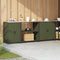 vidaXL with Shelf Other with Storage with Door 3 pcs Olive Green Cold-rolled steel