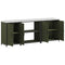 vidaXL with Shelf Other with Storage with Door 3 pcs Olive Green Cold-rolled steel