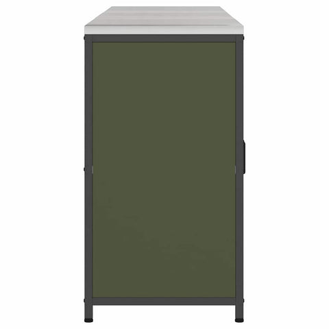 vidaXL with Shelf Other with Storage with Door 3 pcs Olive Green Cold-rolled steel
