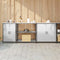 vidaXL with Shelf Other with Storage with Door 3 pcs Stainless steel