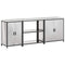 vidaXL with Shelf Other with Storage with Door 3 pcs Stainless steel