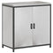 vidaXL with Shelf Other with Storage with Door 3 pcs Stainless steel