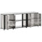 vidaXL with Shelf Other with Storage with Door 3 pcs Stainless steel
