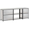 vidaXL with Shelf Other with Storage with Door 3 pcs Stainless steel