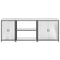 vidaXL with Shelf Other with Storage with Door 3 pcs Stainless steel