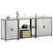 vidaXL with Shelf Other with Storage with Door 3 pcs Stainless steel