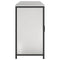 vidaXL with Shelf Other with Storage with Door 3 pcs Stainless steel