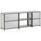 vidaXL with Shelf Other with Storage with Door 3 pcs Galvanised steel