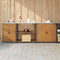 vidaXL with Shelf Other with Storage with Door 3 pcs Rusty Weathering steel