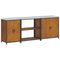 vidaXL with Shelf Other with Storage with Door 3 pcs Rusty Weathering steel