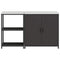 vidaXL with Shelf with Storage with Door Adjustable 2 pcs Black Cold-rolled steel