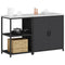 vidaXL with Shelf with Storage with Door Adjustable 2 pcs Black Cold-rolled steel