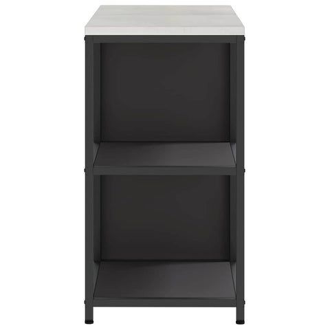 vidaXL with Shelf with Storage with Door Adjustable 2 pcs Black Cold-rolled steel