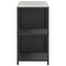 vidaXL with Shelf with Storage with Door Adjustable 2 pcs Black Cold-rolled steel