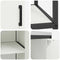 vidaXL with Shelf with Storage with Door Adjustable 2 pcs White Cold-rolled steel