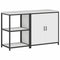 vidaXL with Shelf with Storage with Door Adjustable 2 pcs White Cold-rolled steel