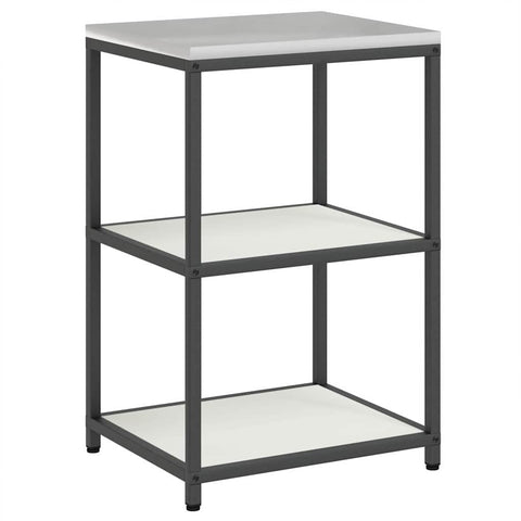vidaXL with Shelf with Storage with Door Adjustable 2 pcs White Cold-rolled steel