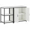 vidaXL with Shelf with Storage with Door Adjustable 2 pcs White Cold-rolled steel