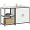 vidaXL with Shelf with Storage with Door Adjustable 2 pcs White Cold-rolled steel