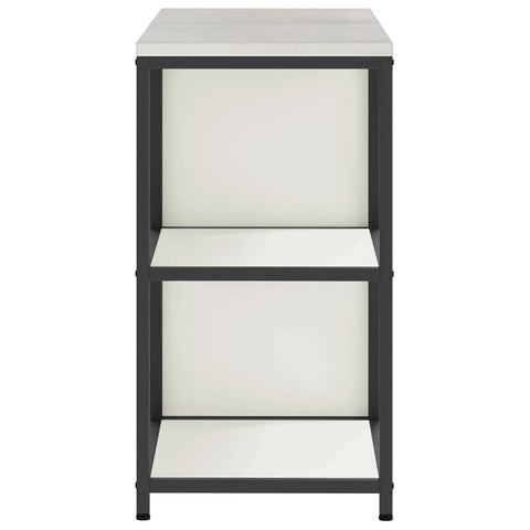 vidaXL with Shelf with Storage with Door Adjustable 2 pcs White Cold-rolled steel